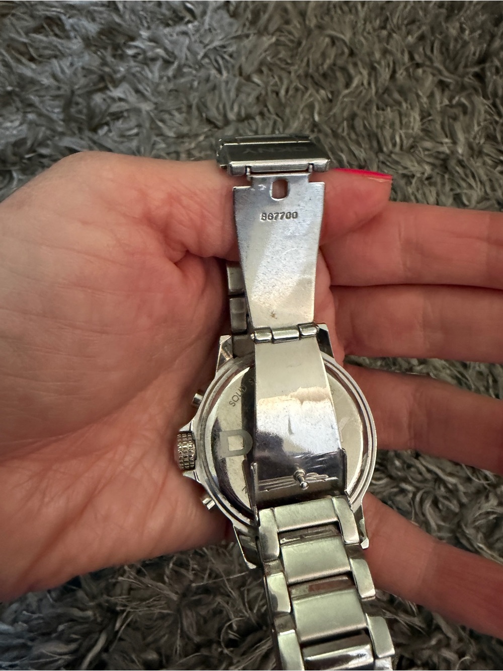 DKNY Silver/White Crystal-Trim Chronograph Watch - Picture 3 of 10